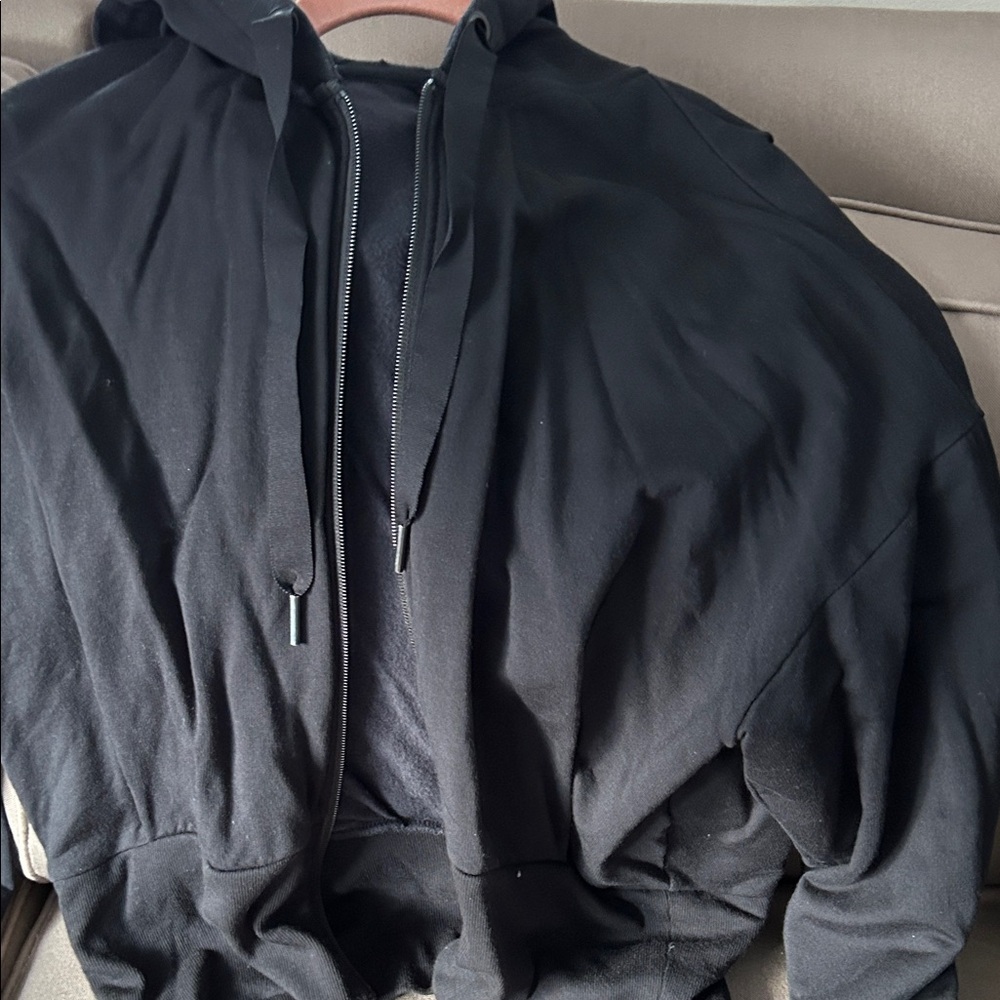 Athleta women’s Black Zip-Up Sweater